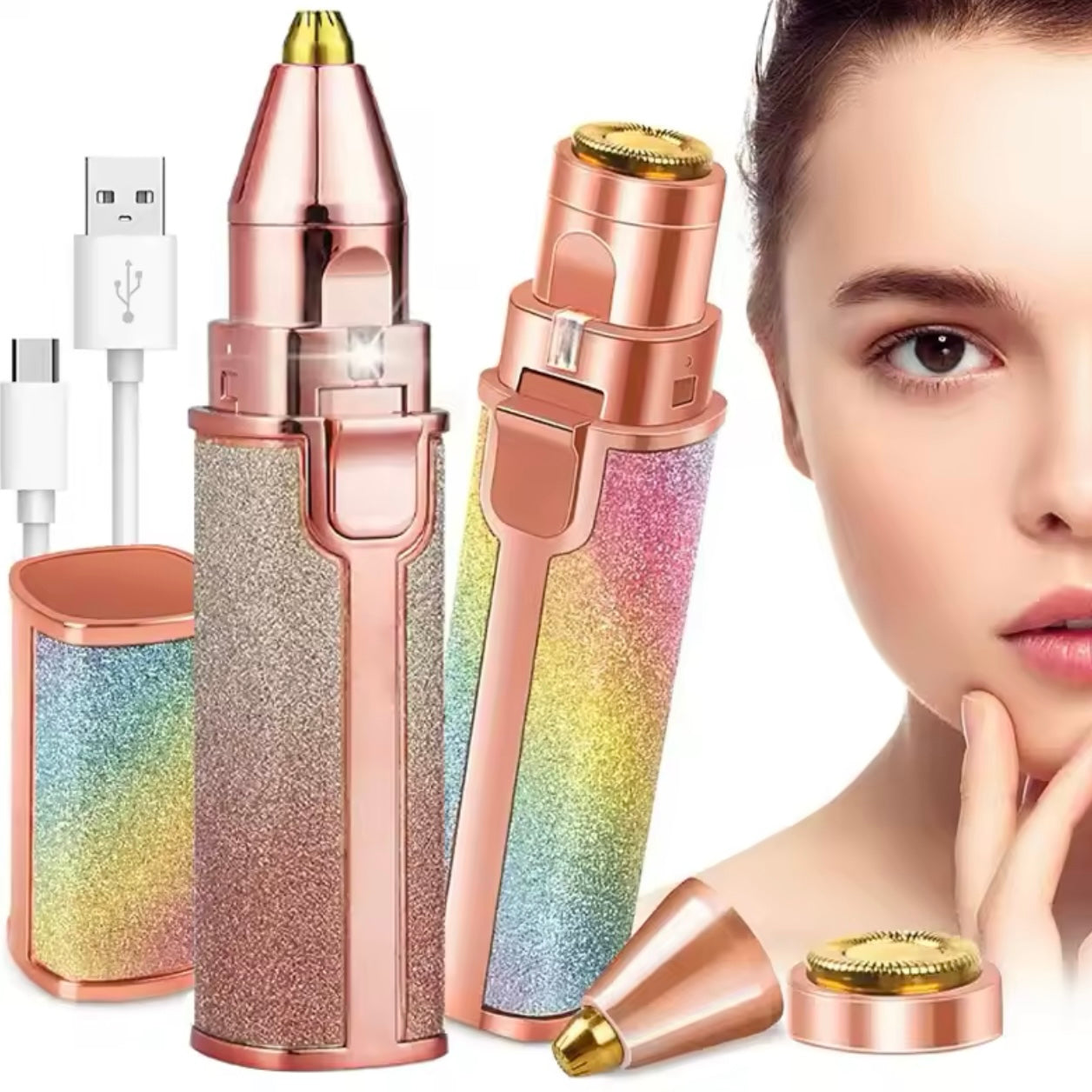 Flawless Multifunctional Rechargeable Trimmer for Girls.