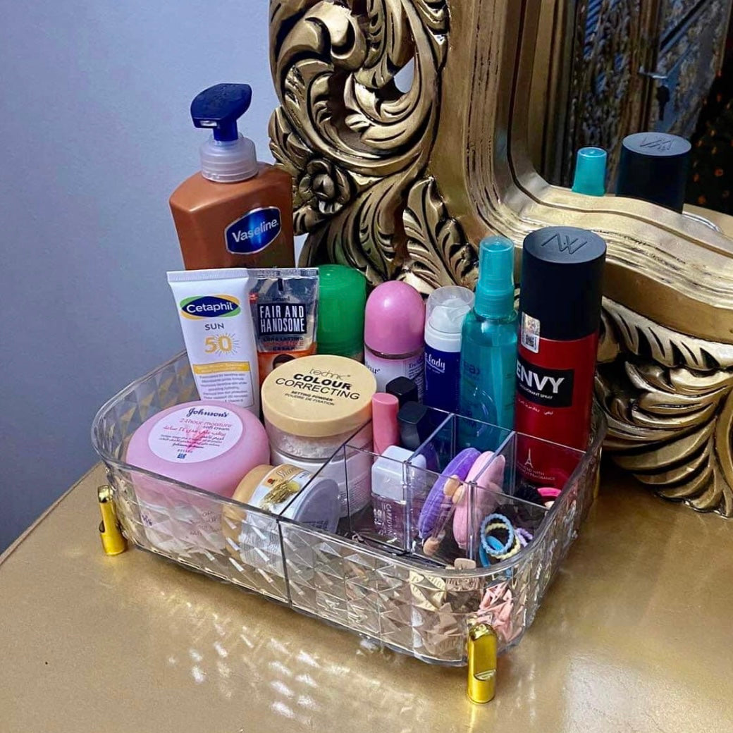 Cosmetics/ Makeup Carrier Organizer- Cosmetics Holding Tray for Vanity