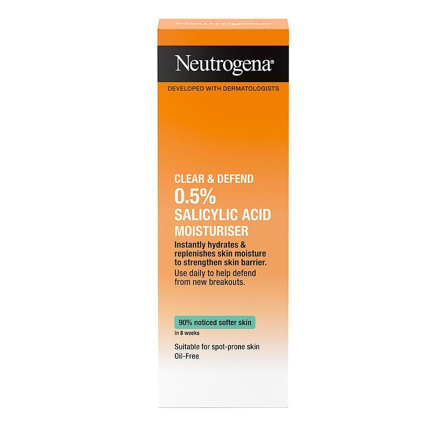 Neutrogena Clear & Defend Oil-Free Moisturiser (50ml) โ With 0.5% Salicylic Acid