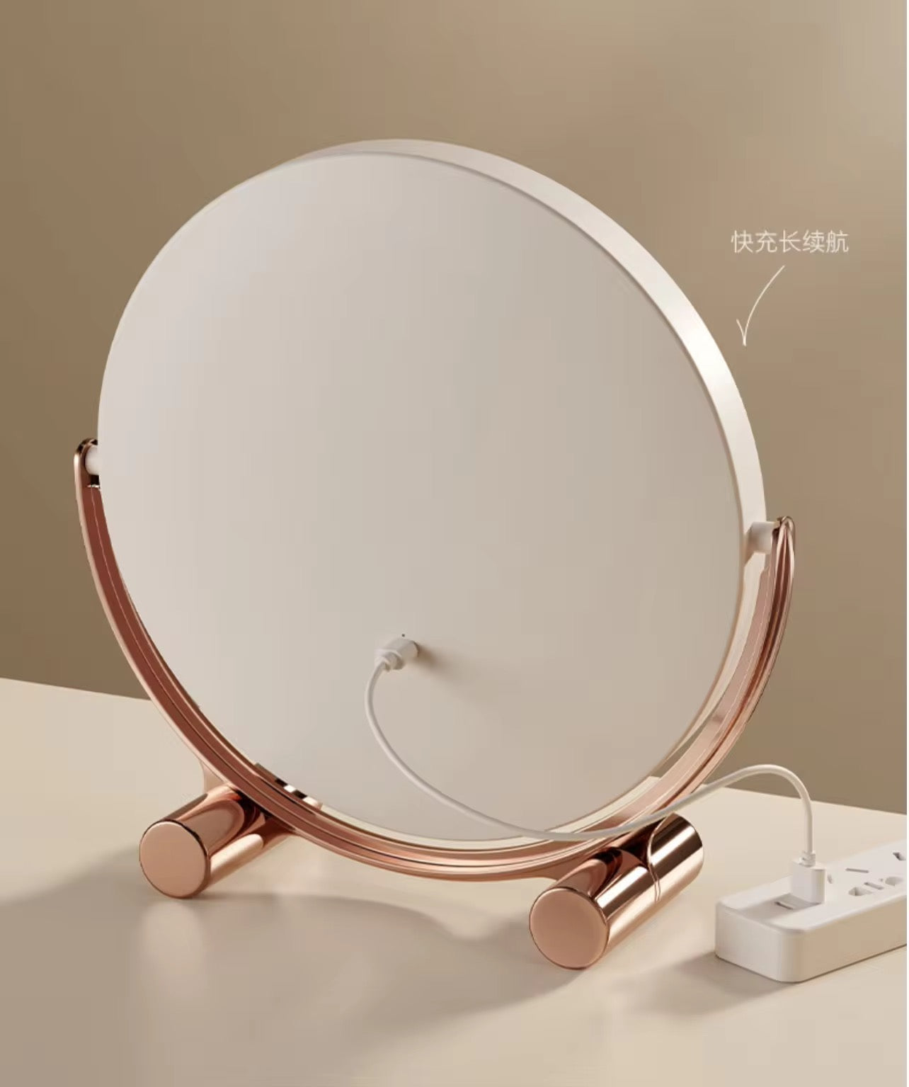 Touch Control LED Makeup Mirror with Adjustable Brightness โ Dimmable Ring Light Vanity Mirror with 3 Lighting Modes