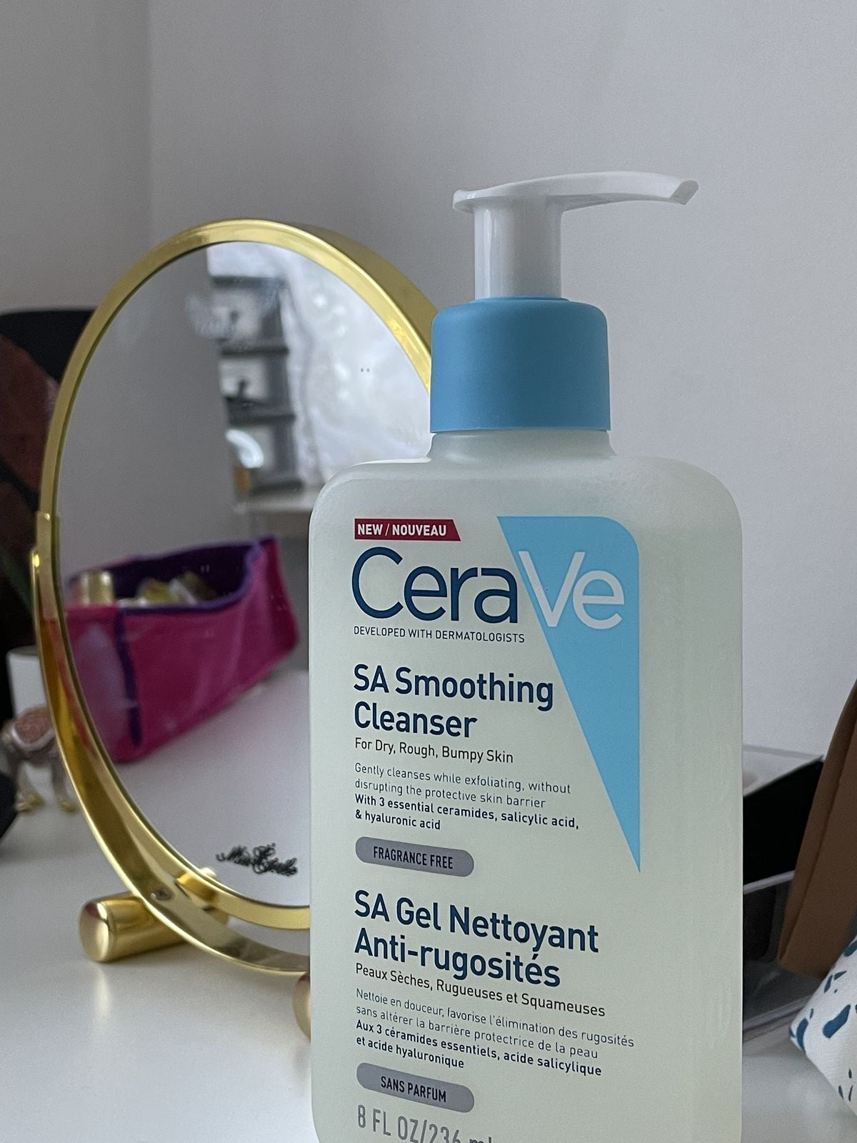 CeraVe SA Smoothing Cleanser (236ml) โ For Dry, Rough, and Bumpy Skin