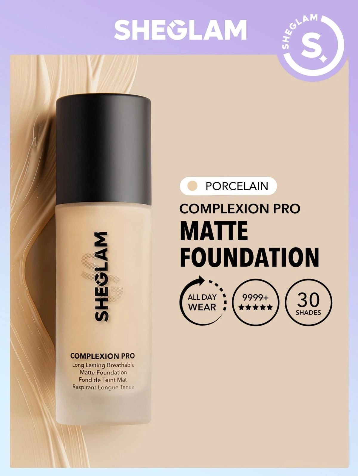 Sheglam Complexion Pro Long Lasting Breathable Matte Foundation-Sand (30ml)