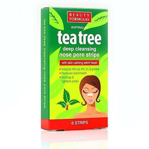 Tea Tree Nose Pore Strips 6 Pieces box
