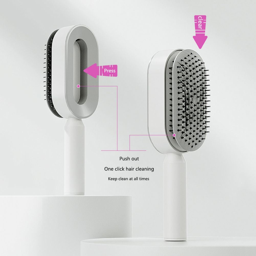 Self-Cleaning Hair Brush โ Tangle-Free, Hygienic & Effortless Styling