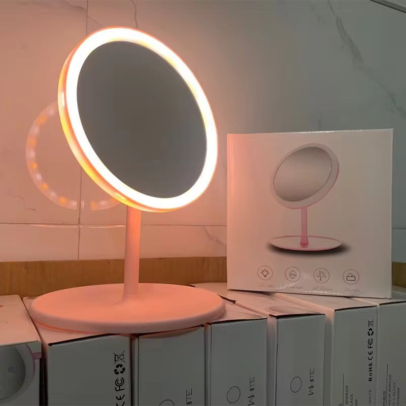 LED Ring Light Makeup Mirror with Adjustable Brightness โ 3 Color Modes Vanity Mirror with Touch Control