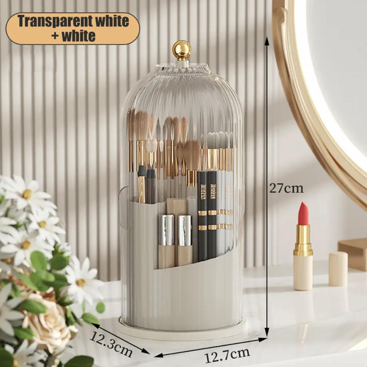 Makeup Brush Case with Sliding Door- 100% Dustproof Brush Holder.