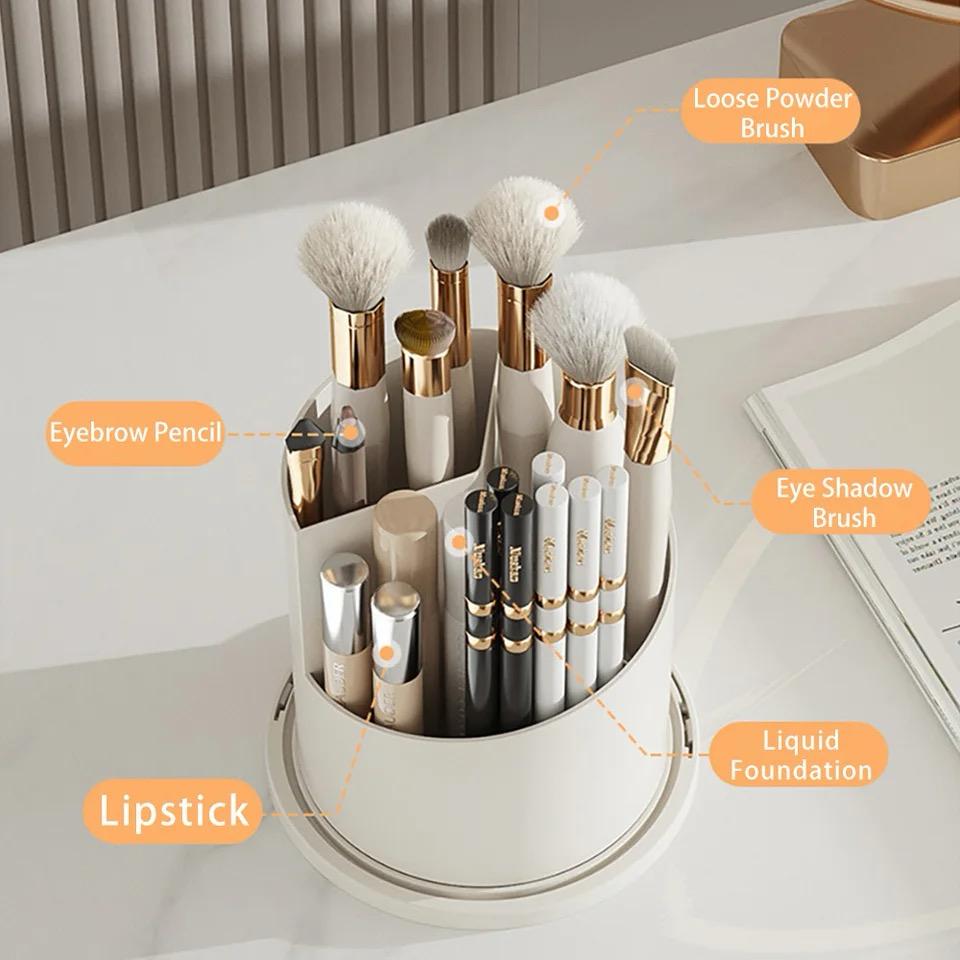 Makeup Brush Case with Sliding Door- 100% Dustproof Brush Holder.