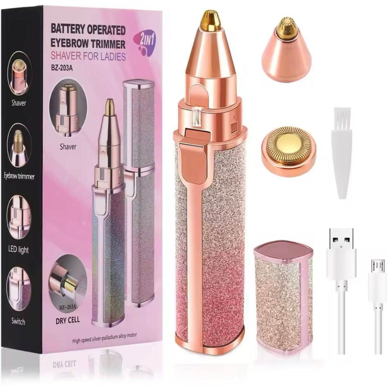 Flawless Multifunctional Rechargeable Trimmer for Girls.