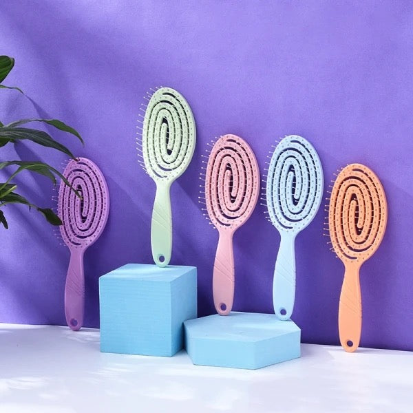 Relaxing Elastic Massage Comb Portable Hair Brush