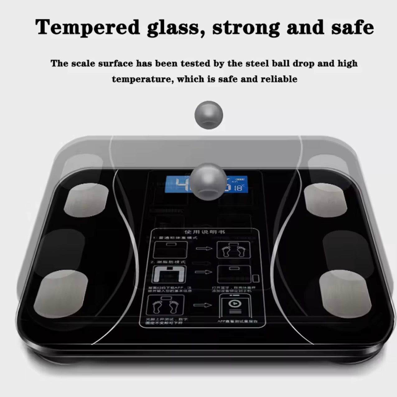 Smart Intelligent weight scale-wireless connection, with LCD display