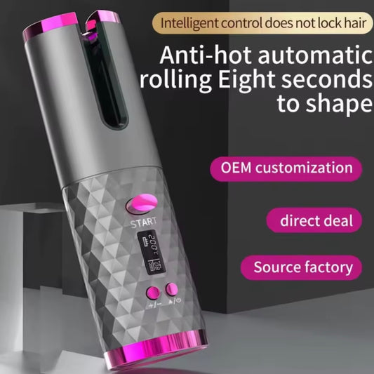 Auto Curler For Perfect Hair Styling with Rechargeable Feature.