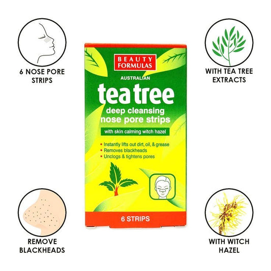 Tea Tree Nose Pore Strips 6 Pieces box