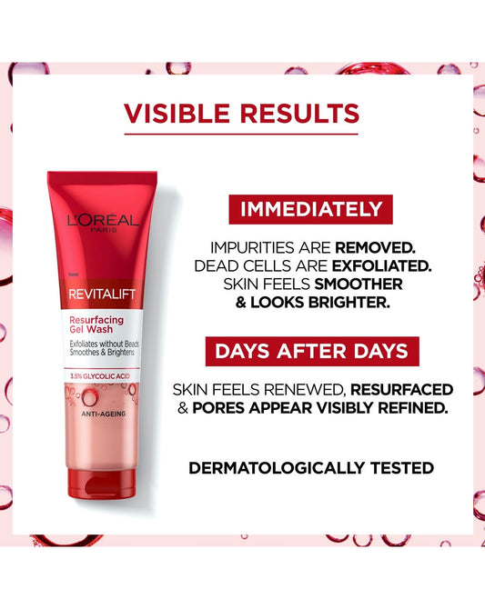L’Oréal Paris Revitalift Resurfacing Gel Wash – Anti-Ageing Cleanser