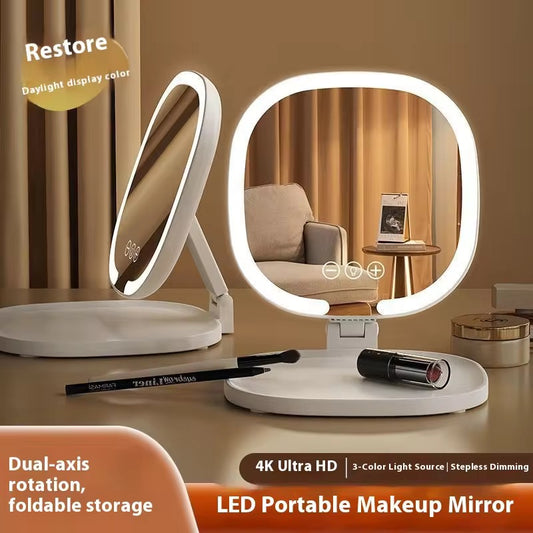 3-Color LED Makeup Mirror with Touch Control – Vanity Mirror with Warm, Natural & Cool Light