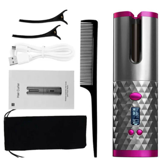 Auto Curler For Perfect Hair Styling with Rechargeable Feature.